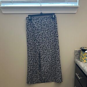 Floral Black and White Women's Skirt